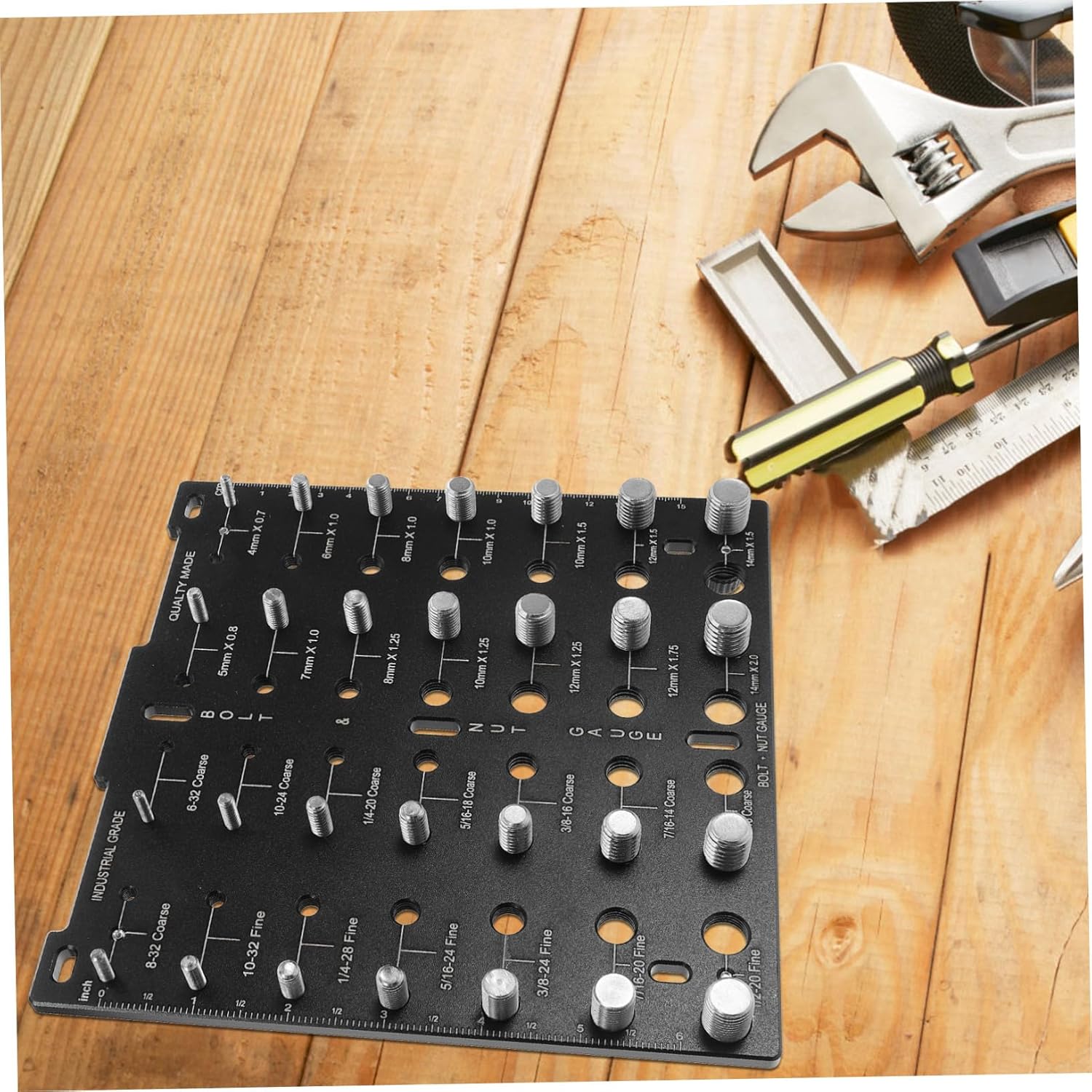 PRETYZOOM Thread Gauge Nut and Bolt Thread Checker Precise Screw Identifier Gauge for Versatile Projects Design for Accurate Measurements User Friendly and Stylish