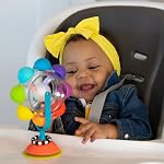 Sassy Jouet de Chaise Haute Lumineux Arc-en-Ciel | Jouet de Plateau Développemental pour l'Apprentissage Précoce | Pour Enfants de 6 Mois et Plus