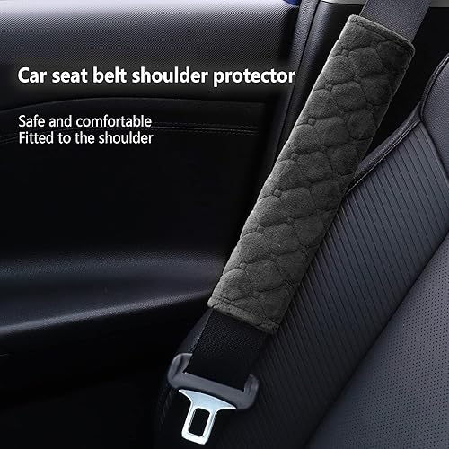 Miniatura 4 de 2 fundas para cinturón de seguridad de automóvil, cojín suave para cinturón de seguridad, antifricción para una conducción cómoda, accesorios de