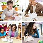 feela Journal Notebook Bulk for School, Hardcover Business Classic Ruled Lined Journals with Pen Holder for Work Office Journaling, with 5 Black Pens, 120 GSM, 5.1”x8.3”, 5 Pack, A5, Pastel Colors