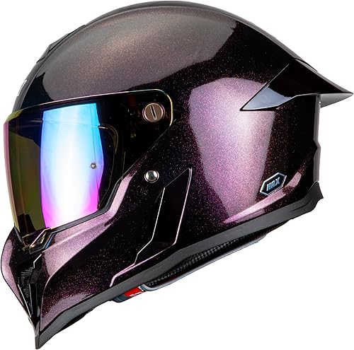 HAX Full Face Snowmobile Motorcycle Helmet for Adult Men and Women - DOT & ECE 22.06 Certified Motocross Helmet