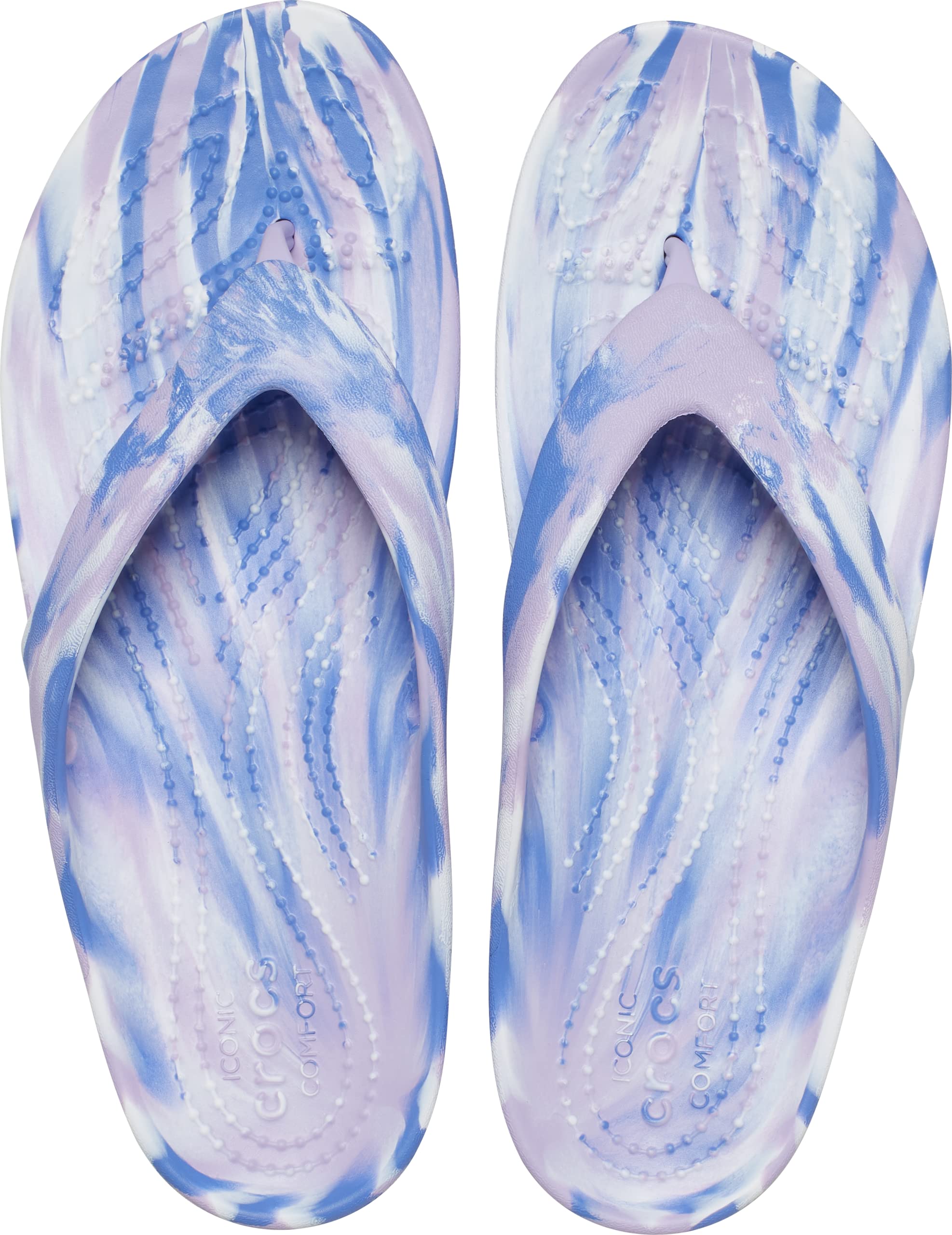 Crocs Kadee Ii Graphic Flip Flops | Sandals for Women, Lavender/Multi, 10