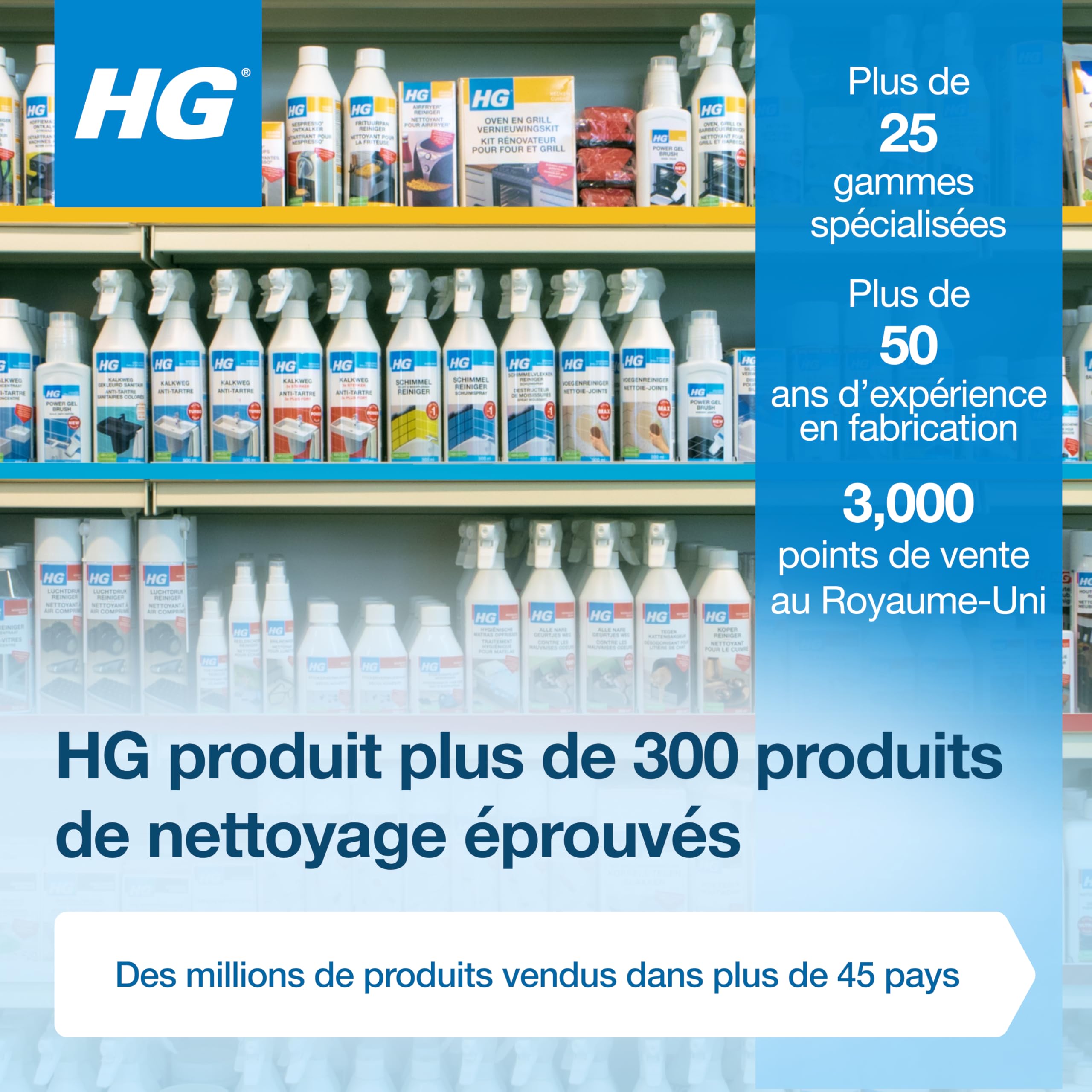HG Nettoyant pour Vitres, Concentré professionnel, brillance sans traces – 500 ml