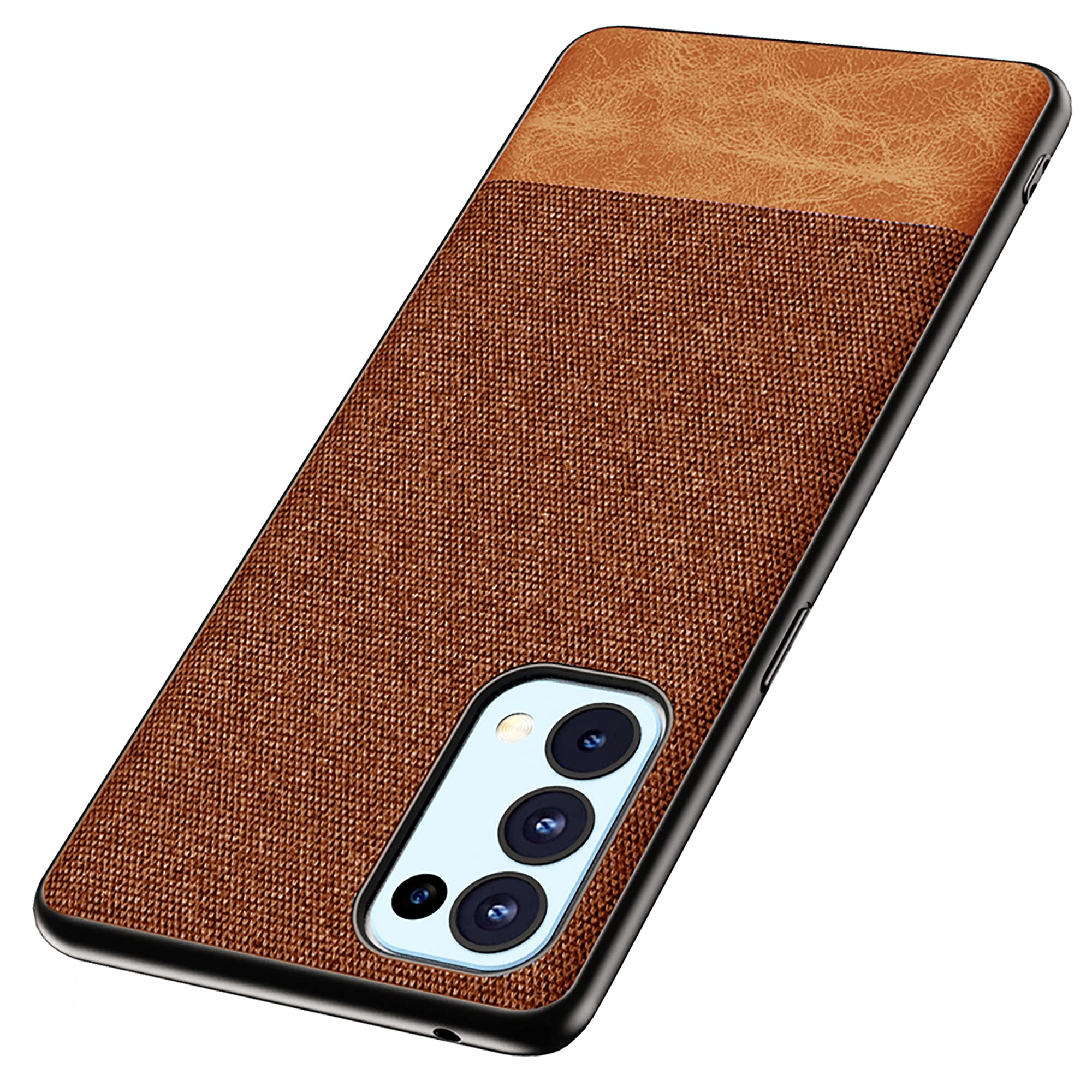 Kapa Soft Fabric & Leather Hybrid Protective Case Cover for Oppo Reno 5 PRO (Brown) (B091HHB1RP) Amazon Price History, Amazon Price Tracker
