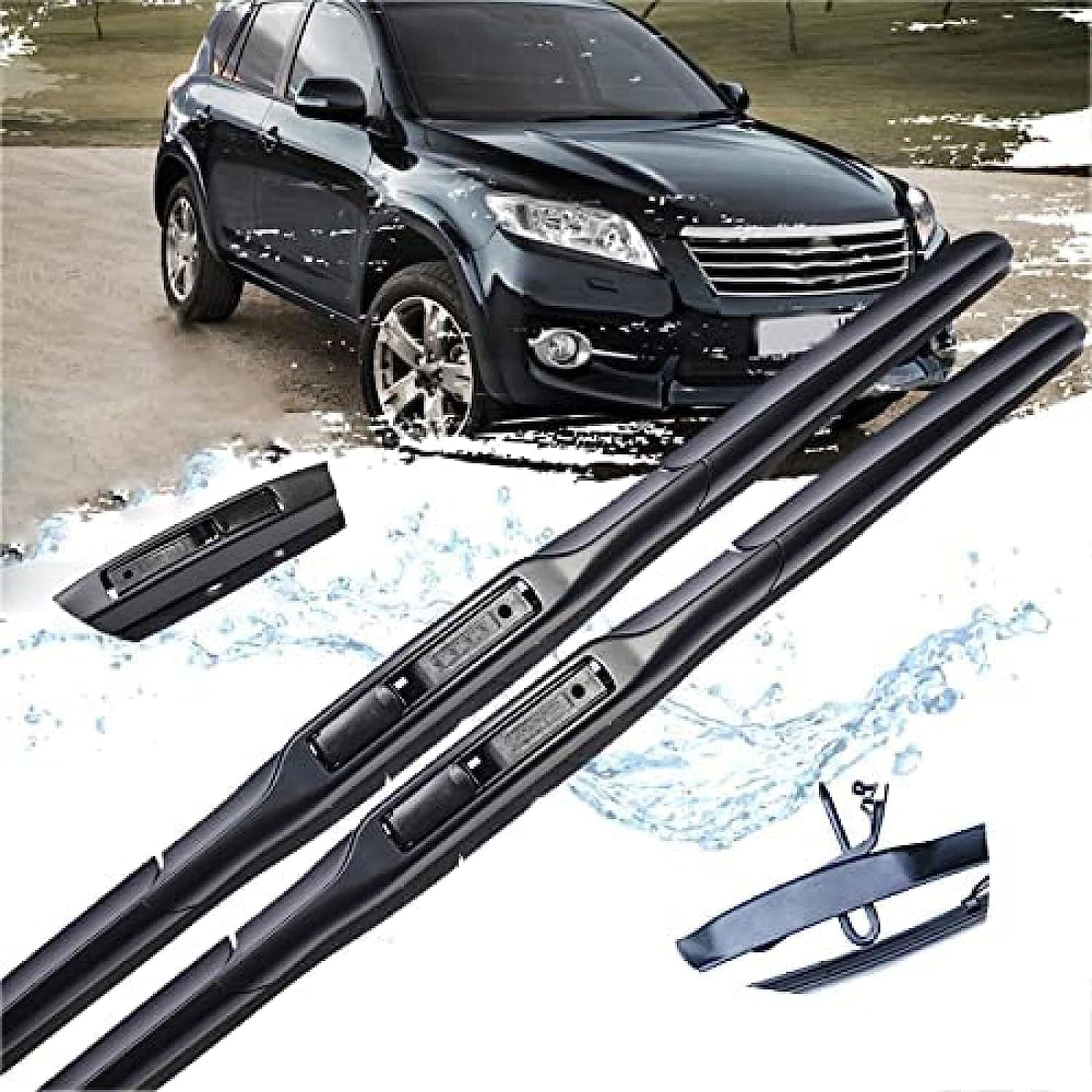 RESKIU Car Front Windshield Wiper Blade Set Replacement for Toyota Rav4 XA30 RAV 4 30 2006~2012, All Season Windscreen Wipers Quiet Easy Installation