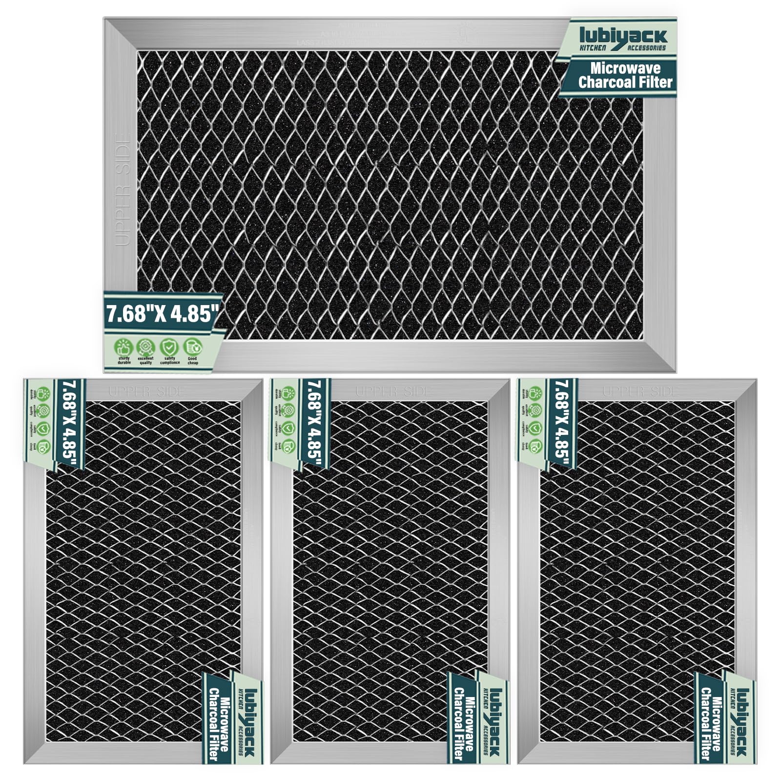 Filtre à charbon micro-ondes GE JX81C rechange 19,5 x 12,3 cm air purifié