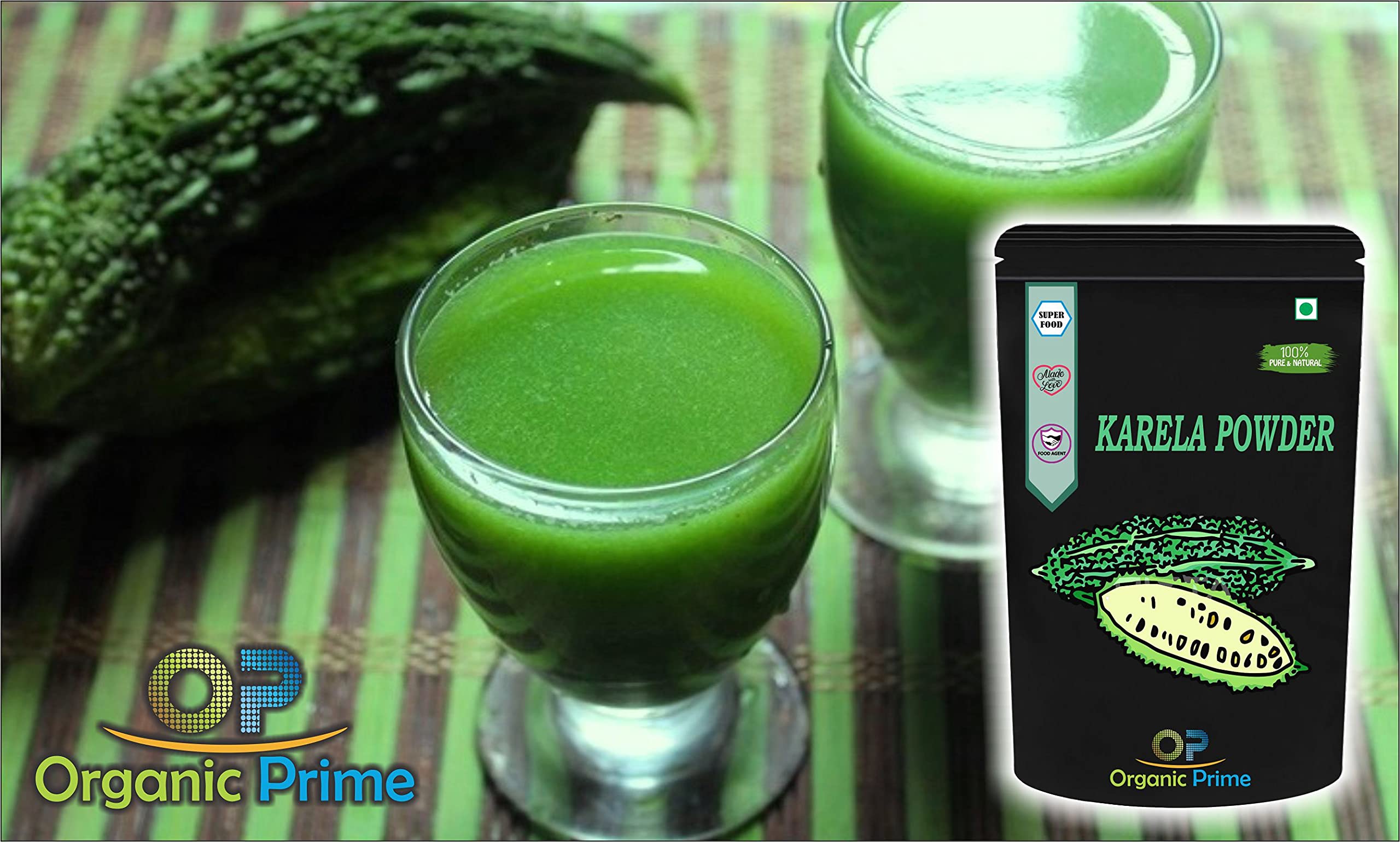 Organic Prime Karela powder | Bitter Melon Powder - 500 GM X 2 = 1 KG By Organic Prime 1