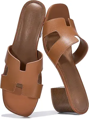 Project Cloud Women's 100% Genuine Leather Block Heeled Sandals (Opal)