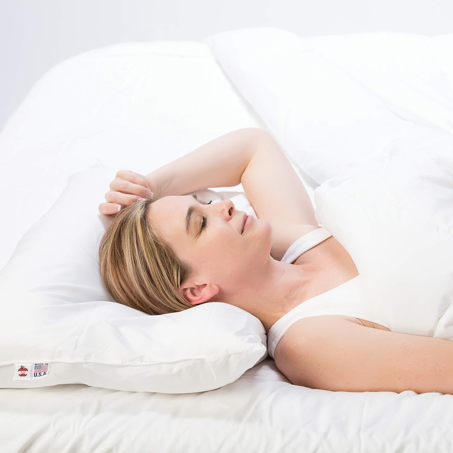 Core Products Cervitrac Cervical Pillow, Multi-Channel Recessed Center, Fiber Filled, Gentle Support, White