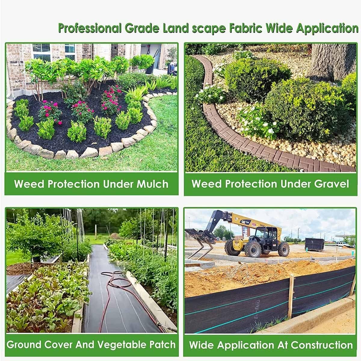 LXXW Telo Pacciamatura Anti Erbacce Tessuto for il controllo delle infestanti Tessuto for l'abbellimento del giardino con membrana for copertura del terreno for giardinaggio, agricoltura, agricoltura(