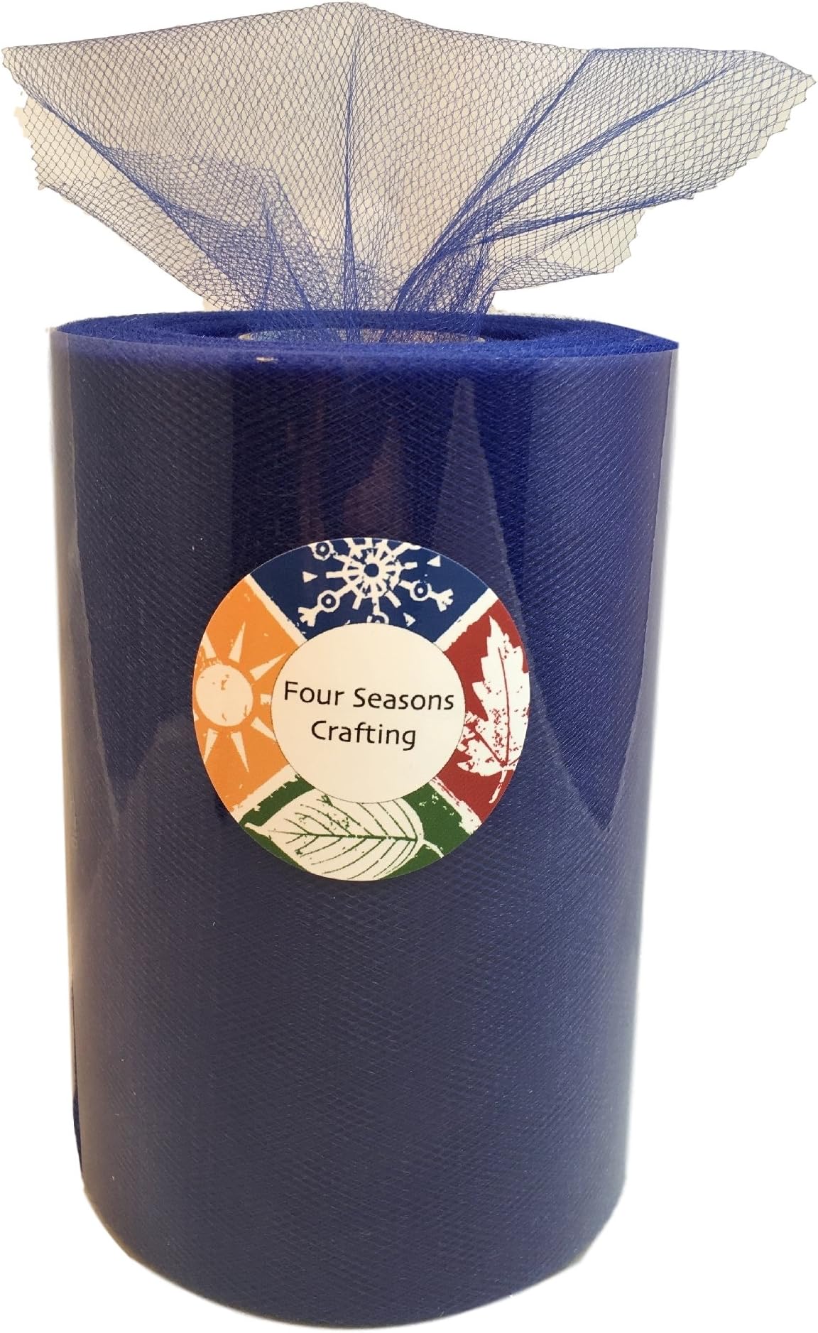 Four Seasons Crafting Polyester Tulle Spool Roll 6" X 100 Yards (Blue)
