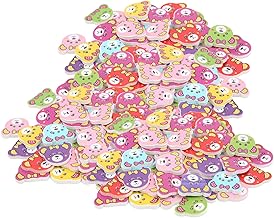 Acessórios duráveis e fofos para fazer você mesmo para costura, 200 unidades Acessórios para fazer você mesmo com botão animal para álbuns de recortes Substituição do botão animal para