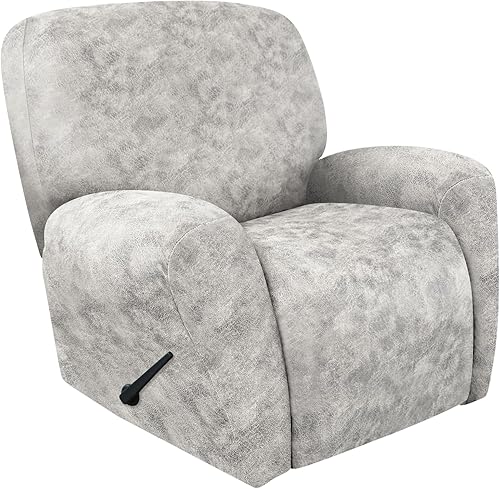 Miniatura 35 de Fundas para sofás reclinables símil cuero, para sofá de 3 plaza, protector de muebles, tela de elastano lavable, 8 piezas, color marrón 02 marrón,01