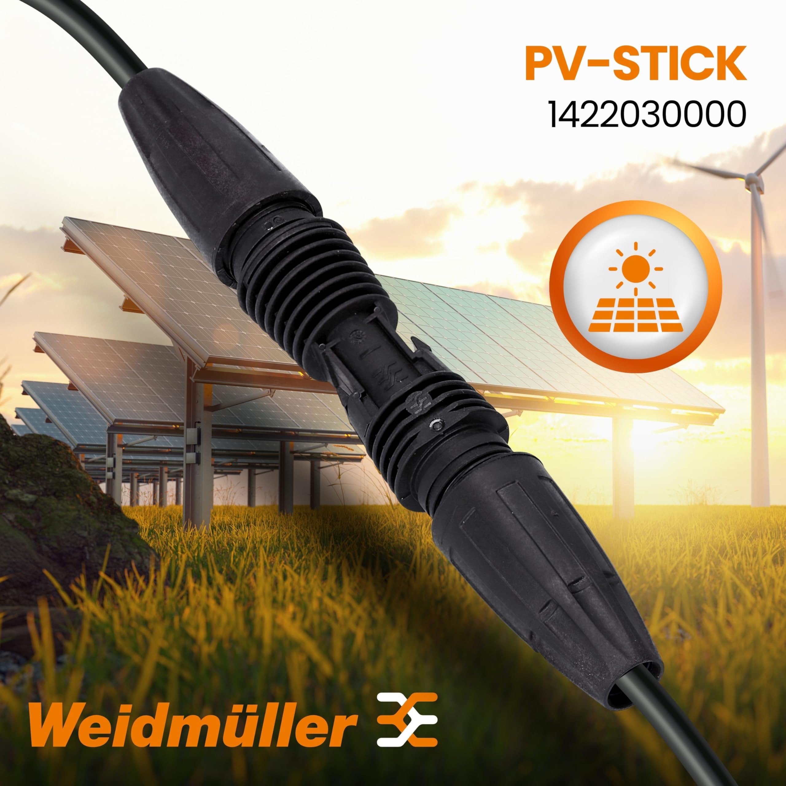 Weidmüller 10x PV Stick Conectores Fotovoltaicos - Tecnología Snap In | Juego de 10 conectores solares macho y hembra para cables de 4-6 mm2, 1500 V CC, resistentes de -40 a 85 °C, norma IEC
