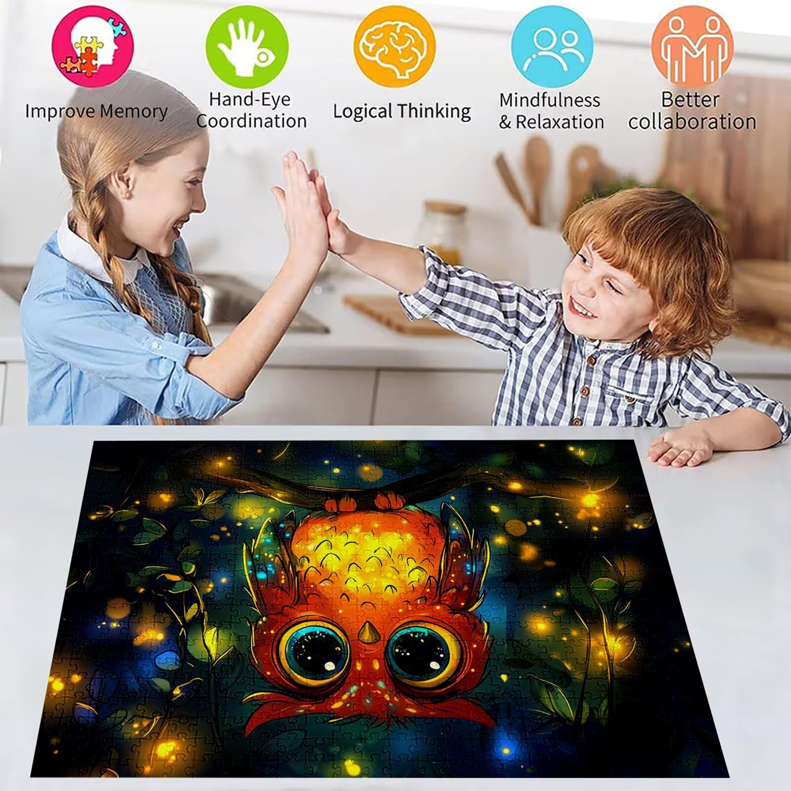 Puzzle 3000 elementów urocze puzzle dla dorosłych zwierzę 122 x 81 cm unikalne rzemiosło klasyczne 3D drewniana układanka do rodzinnych gier aktywnych, układanka zrób to sam do dekoracji ścian domu