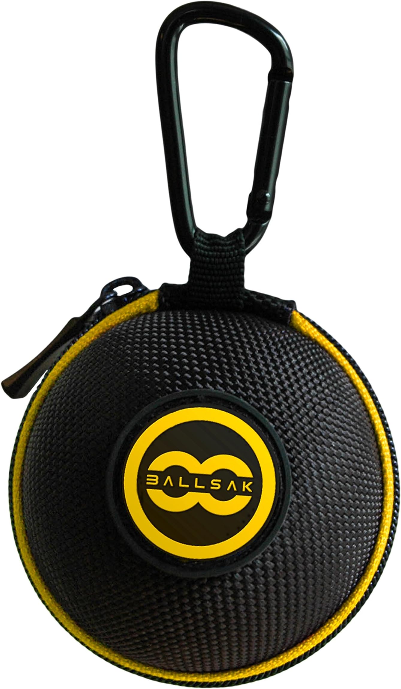 Sport - Yellow/Black - Clip-on Cue Ball Case, Fits Regulation 2 1/4" (57mm) Billiard Balls, Extra Strong Strap Design