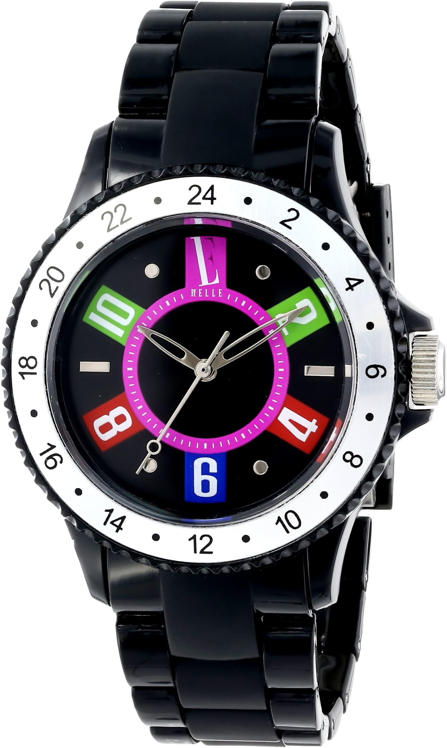 L by ELLE Women's LE50002P02 Black Plastic Watch