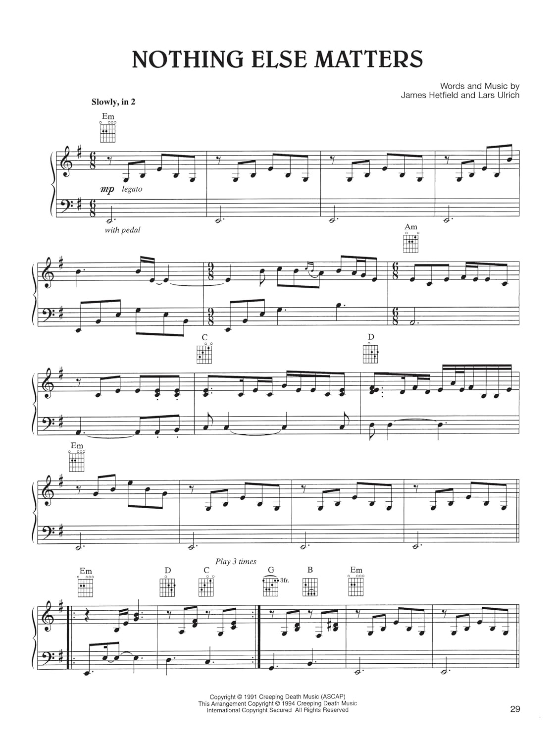 Best of Metallica Songbook for Piano/Vocal/Guitar | Classic Rock Sheet Music Book for Fans Students and Teachers | 12 Greatest Hits Arranged with Lyrics Chords and Melodies for Intermediate Musicians