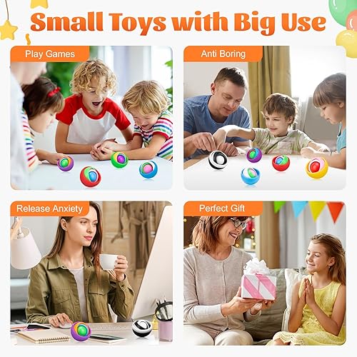 Miniatura 5 de Juego de giroscopio para ansiedad, giroscopio, juguete infinito para descompresión, giroscopio, TDAH, autismo, alivio del estrés, para adultos,