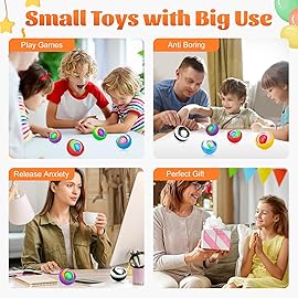 Fidget Gyroscope Set, Fidget Gyro Toys, Infinite Flip Toy Decompression Fingertip Gyro, ADHD Autism Stress Relief Hand Fidget Spinner for Adults Teens Kids, Random Color (4PCS)