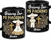 Vista 1 de WHIDOBE Juego de tazas de propuesta de padrinos personalizados, Juego de tazas de Padrino De Bautizo personalizado, Bautizo Recuerdos Juego De 2