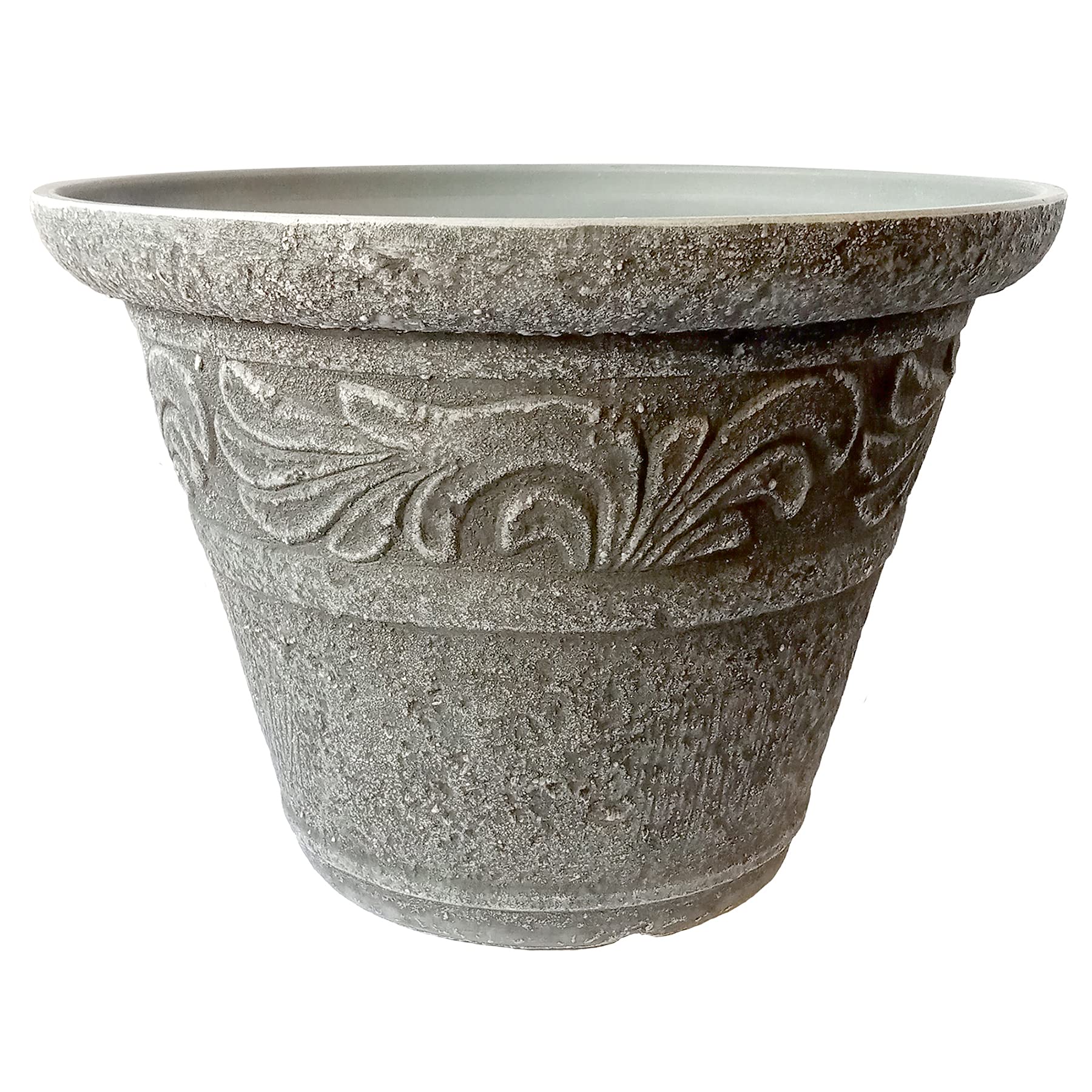 Elixir Gardens | Rustic Stone Effect Pots | Heavy Duty Plastic | Various Styles Available | Outdoor & Garden Flower Planter | Peckleton Stone x 10