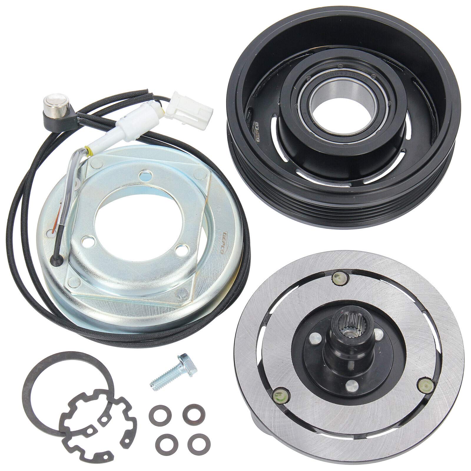 GEPCO Klimakompressor Magnetkupplung Riemenscheibe Magnetspule kompatibel mit Mazda 3 BK Mazda 5 CR19 | PANASONIC H12