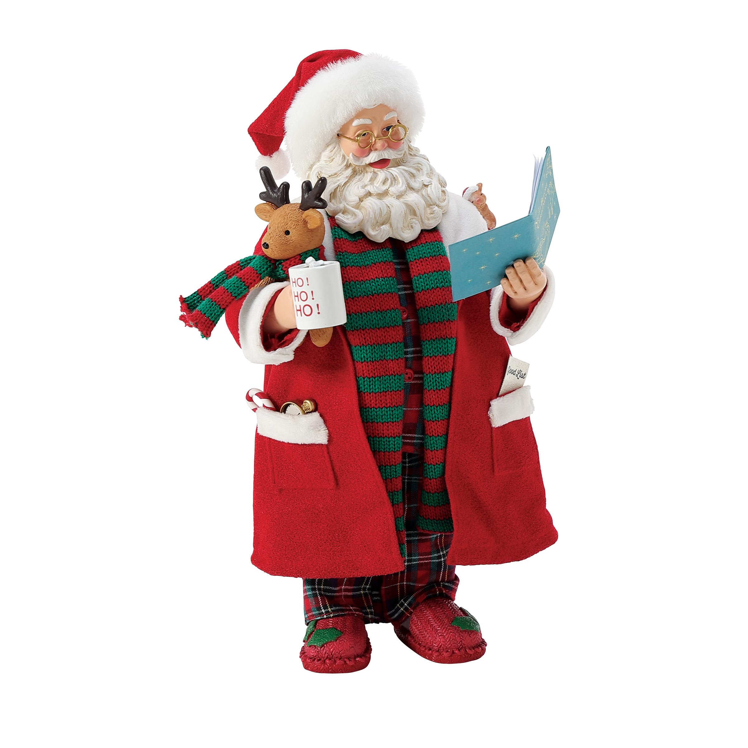 Department 56 Possible Dreams Sports and Leisure Figurine Père Noël My Favorite Bedtime Story Multicolore 26,7 cm