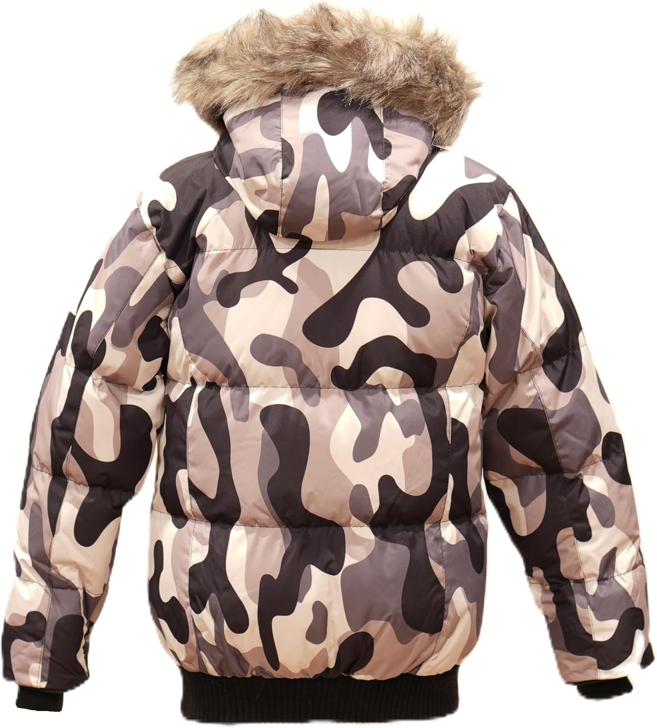Summit Puffer Boys Heavy Puffer Winter Jacket with Hood and Removable Faux Fur