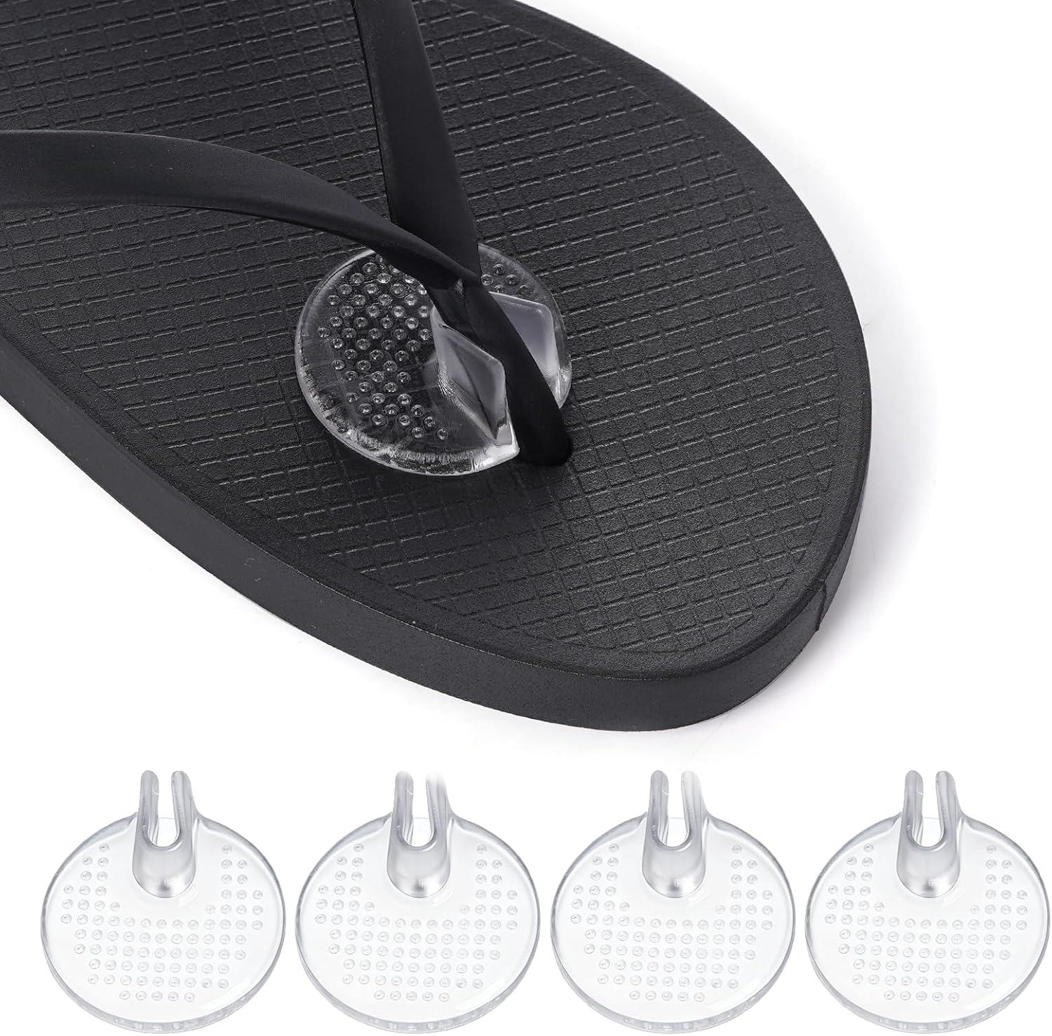 2 Pairs Silicone Thong Sandal Toe Protectors, Flip Flop Toe Cushion