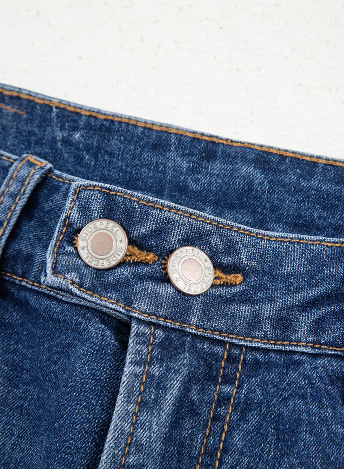 Sidefeel Women's Wide Leg Jeans High Waisted Stretchy Front Seam Denim Pants