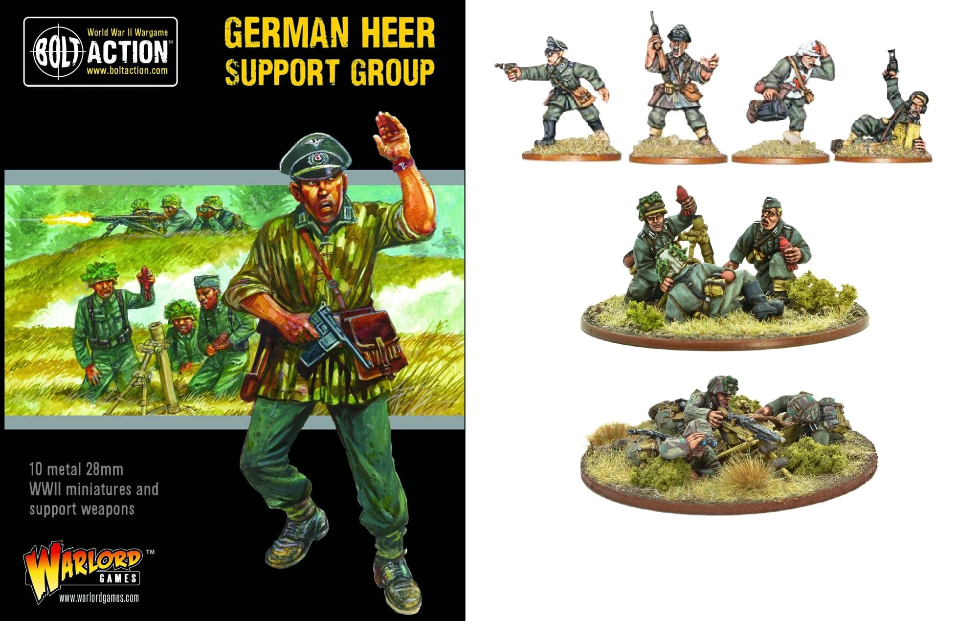 値下 German WorldWarII Organization Series Amazon.com: Warlord Games German Heer Support Group - 28mm Scale