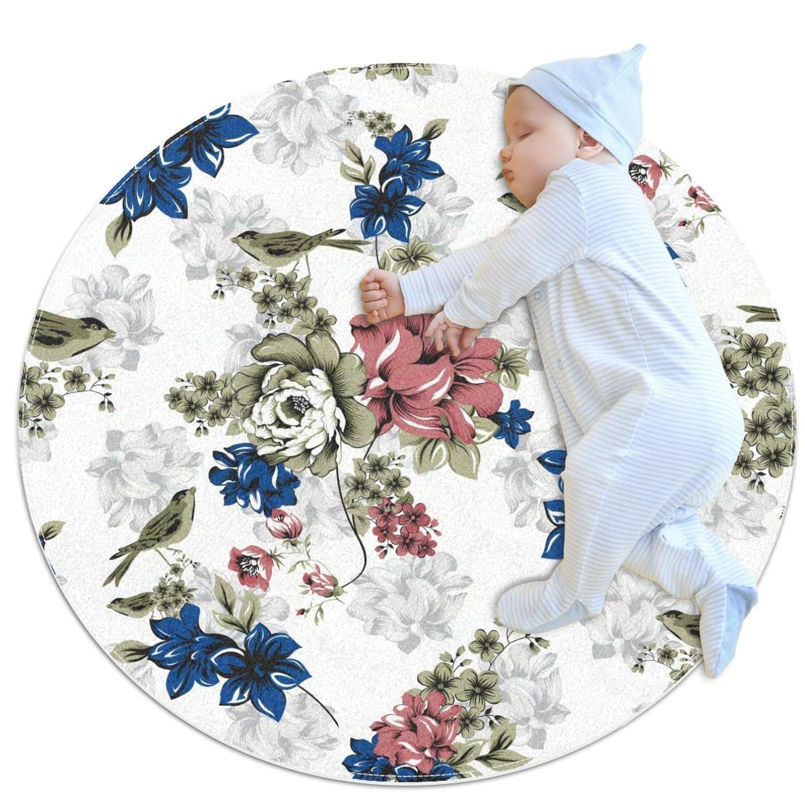 Tapis motifs de fleurs pour oiseaux créez un coin de nature dans le salon