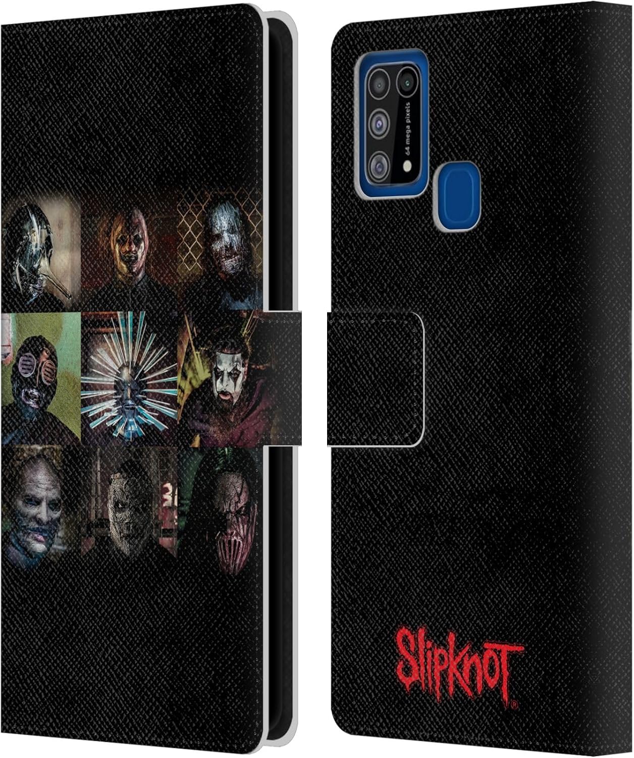 Head Case Designs Officially Licensed Slipknot Blocks Key Art Leather Wallet Case Compatible with Samsung Galaxy M31 (2020)