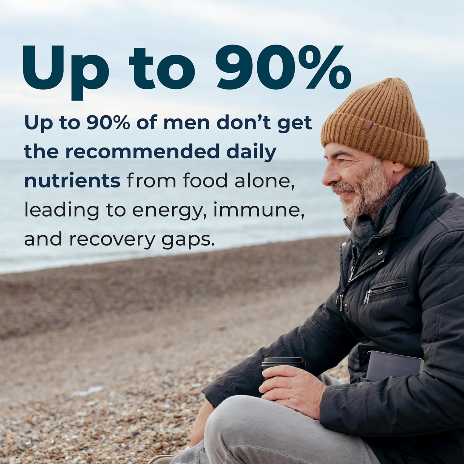 LifeSeasons Men's Multivitamin – High Potency with 21 Vitamins & Minerals, PureWay-C®, NAD+, Active B-Vitamins, TRAACS® Chelates, enXtra® for Energy, Probiotics & Mushrooms – 120 Veg Capsules - Image 4