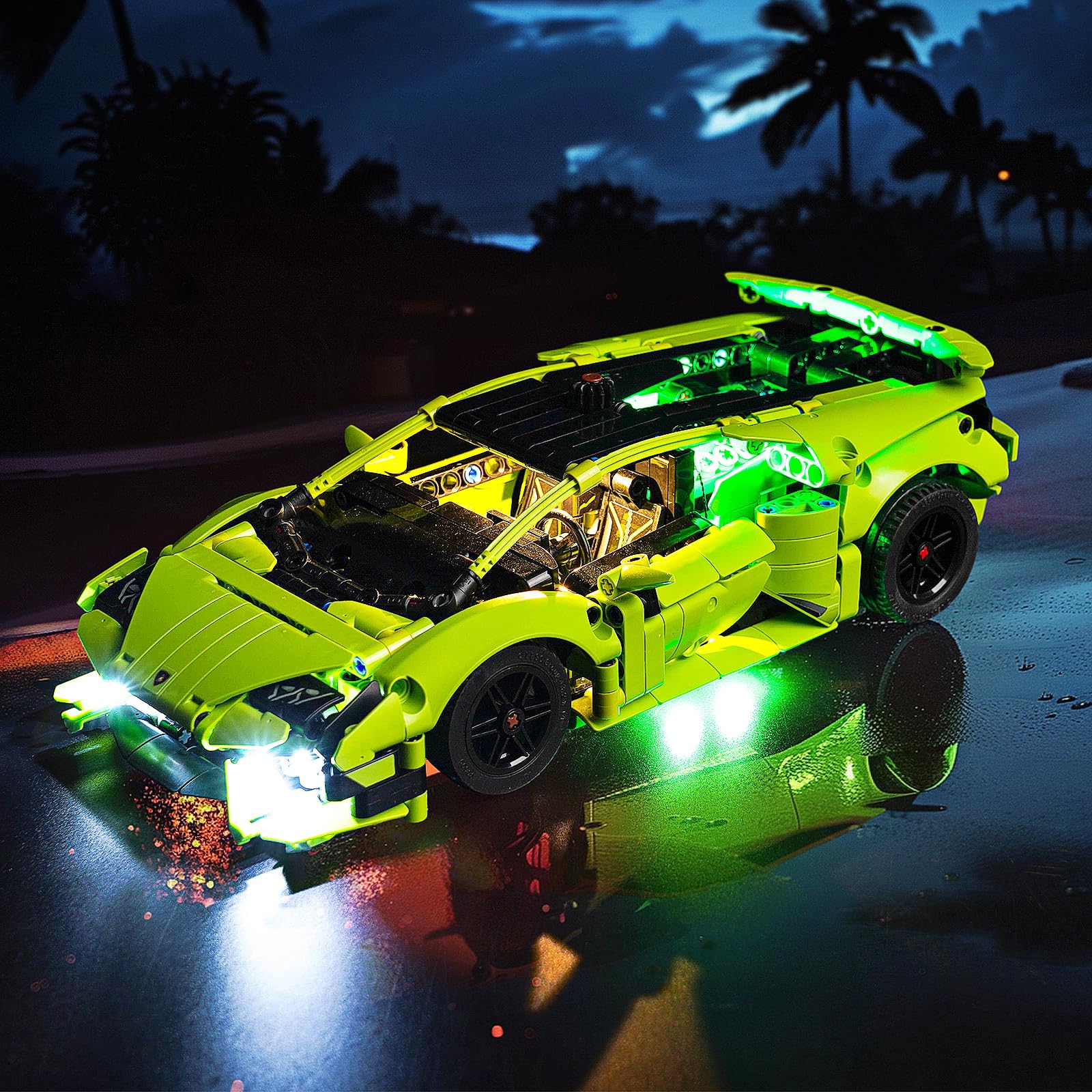 BRICKSHINING LED Lighting Compatible with Lego Lamborghini Huracán Tecnica 42161, Light Kit Compatible with Lego 42161, Giving Light to Model, NOT Included The Model Set?Customized Version?