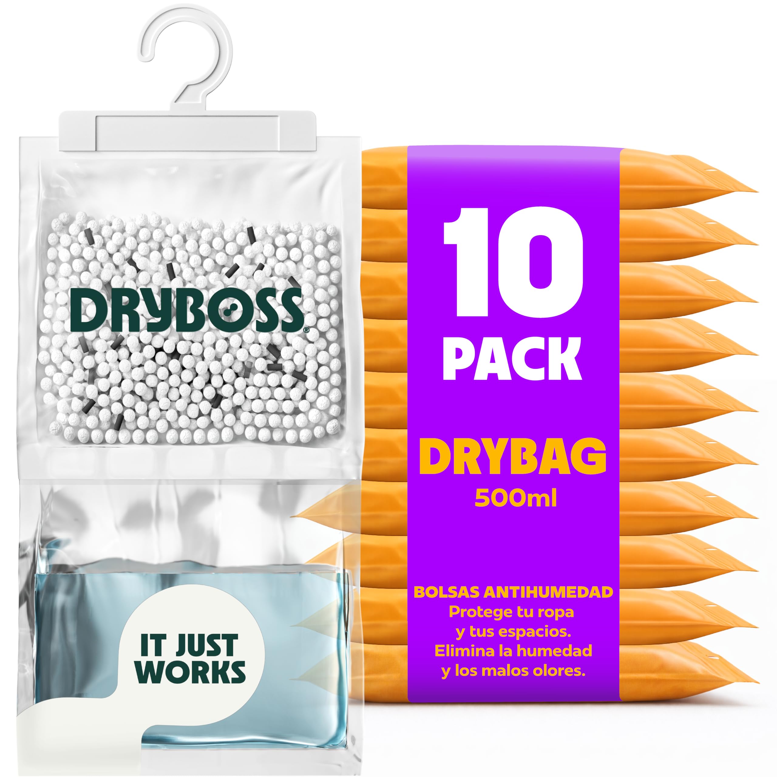 Bolsas Antihumedad Armarios XL - DRYBOSS - Deshumidificador para armario que abs