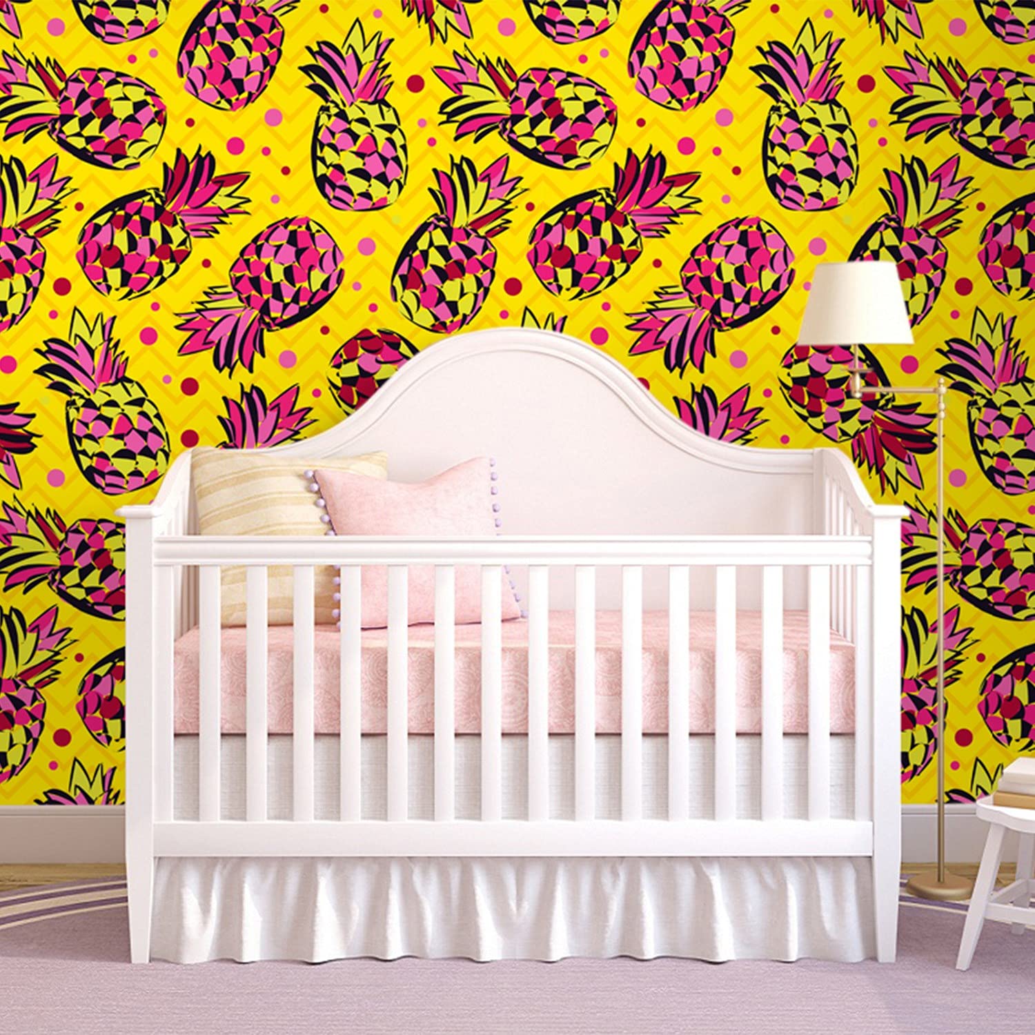 Papier peint ananas intissé Coloray pour relooker facilement un meuble usé