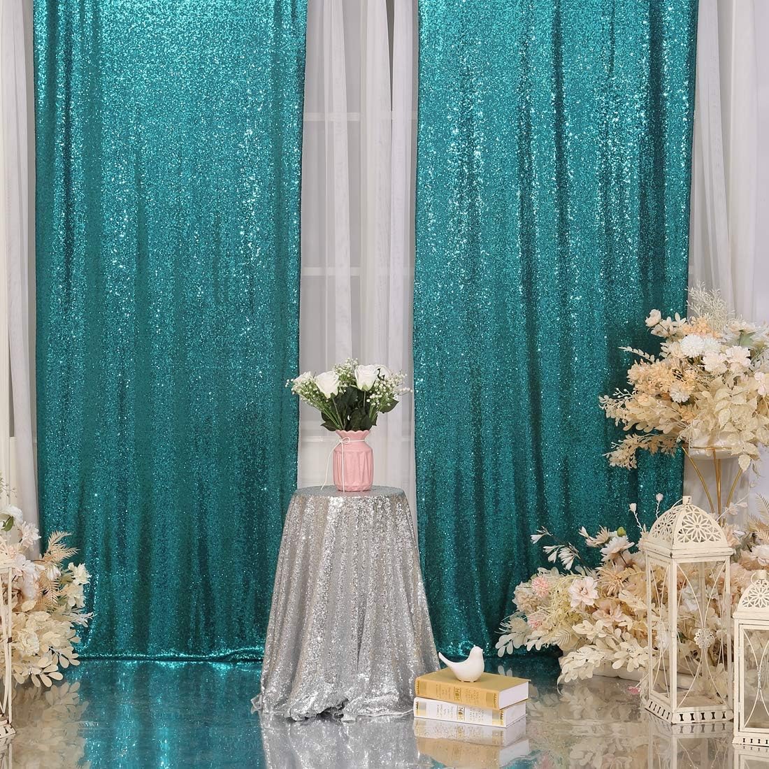 Juya Delight Pailletten-Fotohintergrund – 3 M X 3 M, Schwarz, Nicht Transparent, Für Partys, Hochzeiten & Studio