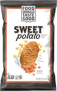 Food Should Taste Good Sweet Potato Tortilla Chips, 5.5oz Bag, Pack of 6