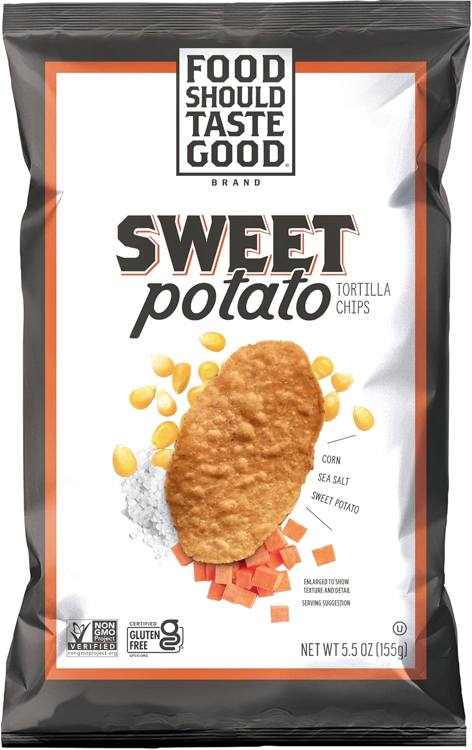 Food Should Taste Good Sweet Potato Tortilla Chips, 5.5oz Bag, Pack of 6