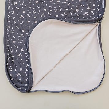 Ecolino Organic Cotton Baby Sleep Sack - 2-Way Zipper Baby Wearable Blanket - Infant to Toddler Sleeping Bag Sack - 2 Months - 2 Years - Small Flower