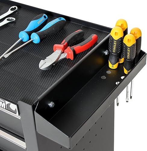 Miniatura 5 de Mesa de acero con ruedas y cajones de almacenamiento para herramientas