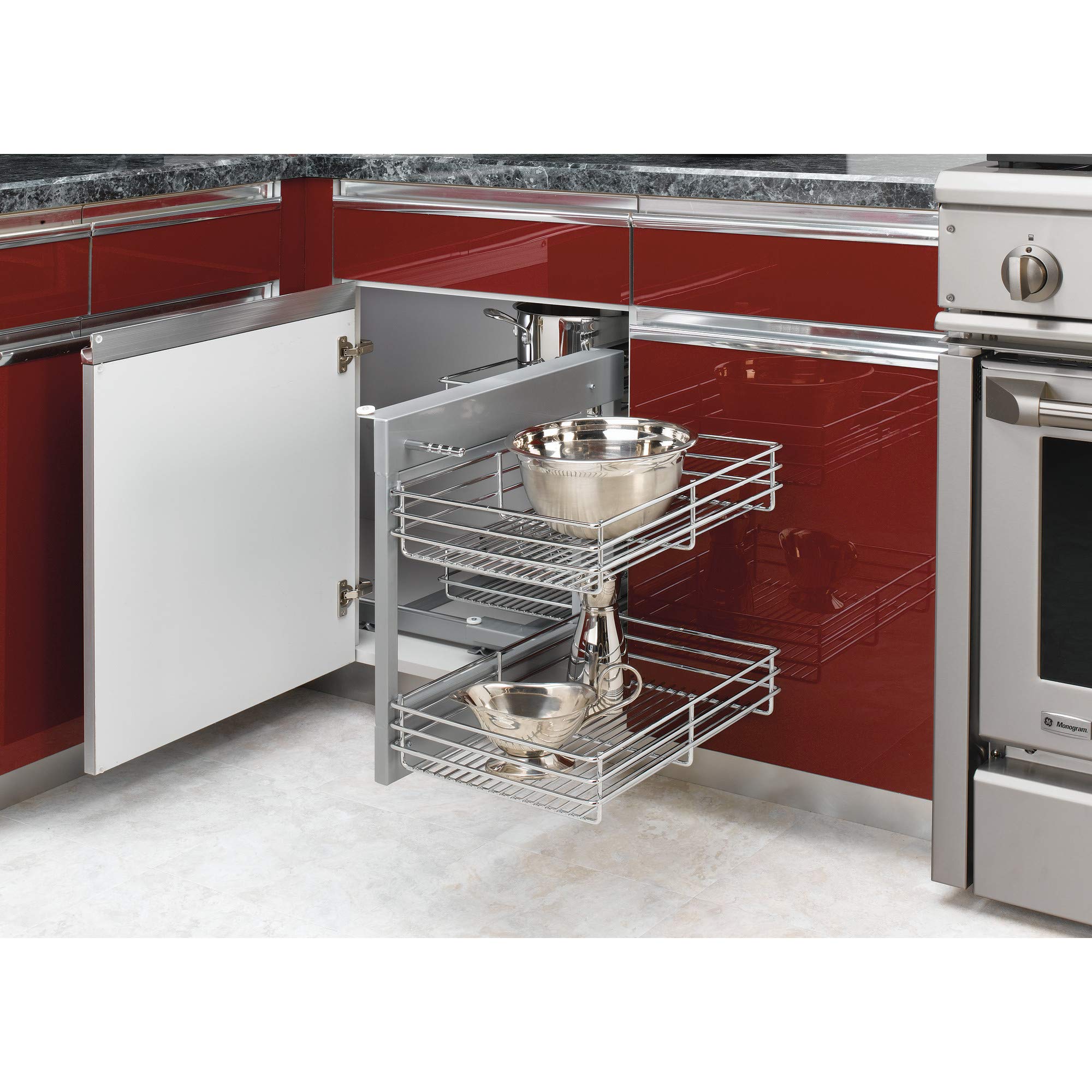 RevAShelf 5PSP15CR 15 in. Blind Corner PullOut Chrome