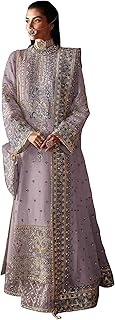 RUDRAPRAYAG Georgette Fabric Embroidery Work Semi Stitched Anarkali Salwar Suit With Dupatta For Women