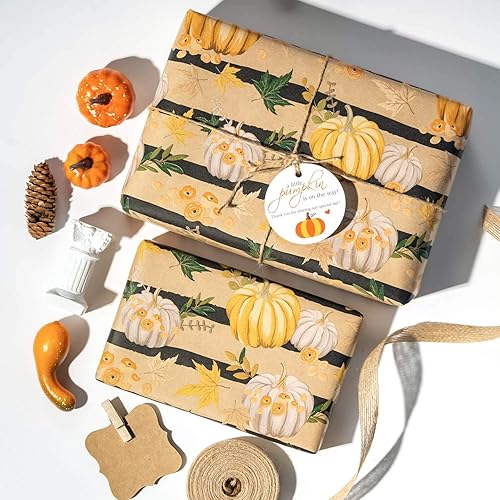 Miniatura 10 de RUSPEPA Papel de regalo de Navidad, rollo de papel kraft jumbo, diseño de árbol de Navidad blanco para envoltura de regalo navideño, 24 pulgadas x