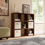 PowerKing Collapsible Storage Cubes with Handles, Fabric Foldable Bins for Closet Shelves, Durable Organization Storage Bins, 10.5'' x 11'' x 10.5'', 2 Pack, Cream