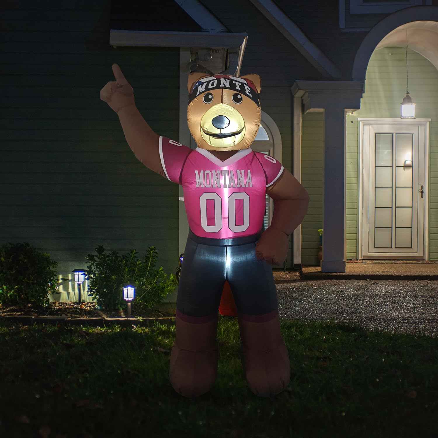 Logo Brands NCAA 7 FT Inflatable Mascot -Powerful 12V Blower & Fast Setup – LED Yard Decoration for Game Day, Tailgates, Holidays – NCAA Team Outdoor Décor