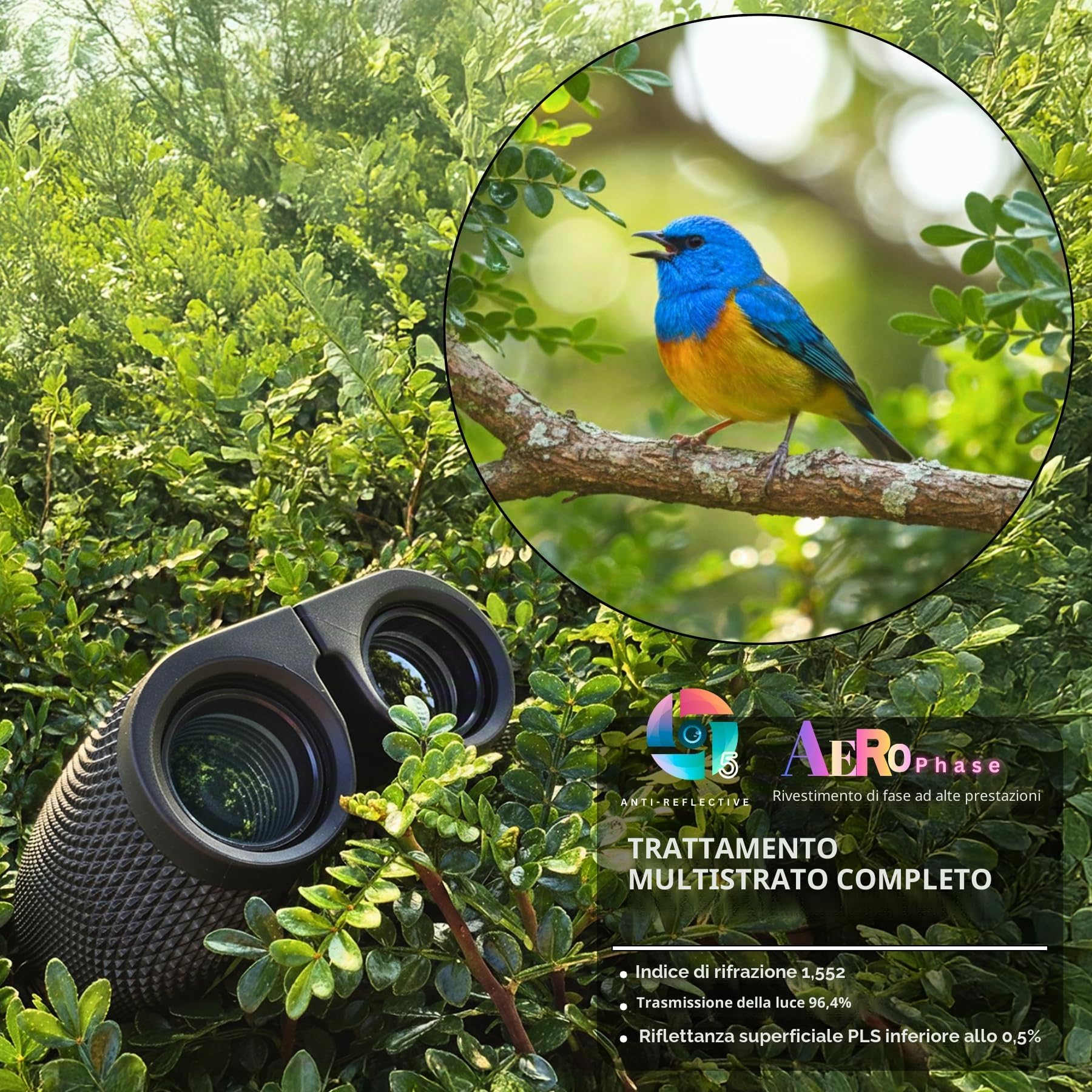 Hontry Binocolo per Adulti e Bambini, Compatto Binocolo 10x25 per Birdwatching, Teatro e Concerti, Caccia e Giochi Sportivi