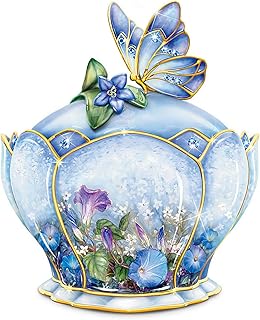 The Bradford Exchange Butterfly Floral Art Heirloom Porcelain Music Box: Whispering Wings